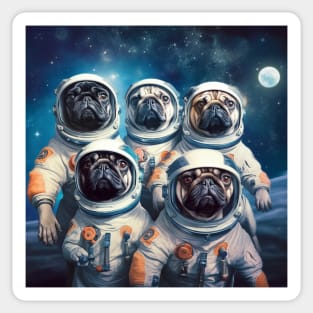 Dogs Astronauts Sticker